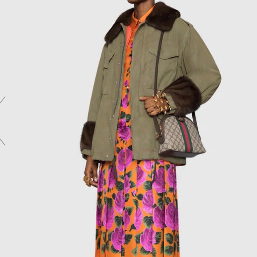 Gucci Beige GG Supreme Canvas Crossbody with Green and Red Web - Picture 15 of 15